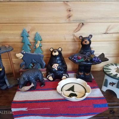 Lot-E1 7 Pc Mixed Bear Décor Assorted Forest Items