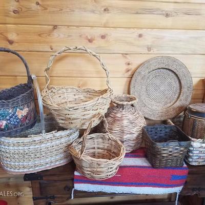 Lot-C19 Various Wicker Weaved Baskets 9+ Collection Mixed Lot