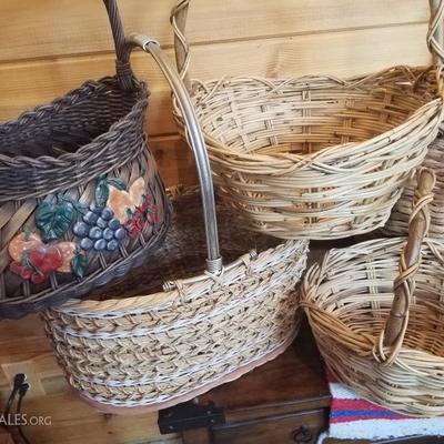 Lot-C19 Various Wicker Weaved Baskets 9+ Collection Mixed Lot