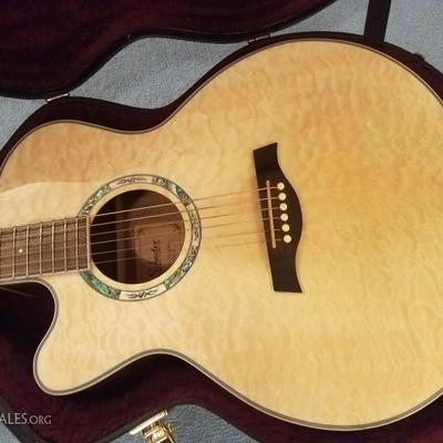 Lot-F12 Schecter Acoustic Left Handed Guitar W/ Case
