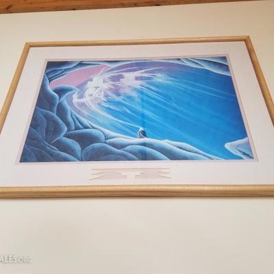 Lot-B53 Signed & Numbered Framed Print by Bill Rabbit "Cave of the Ancestors"