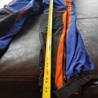 Lot-C21 XL Full Bodied NorthFace Ski Suit Blue Black Red & Orange