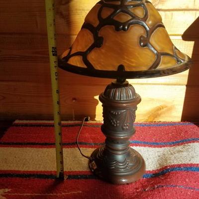 Lot-B52 Decorative Metal & Glass Shaded Decorative Portable Lamp