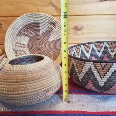Lot-C18 Decorative Tribal Woven Basket Lot