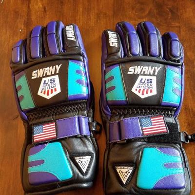 Lot-C44 Men's XL Swanty Purple Blue & Black Ski Gloves
