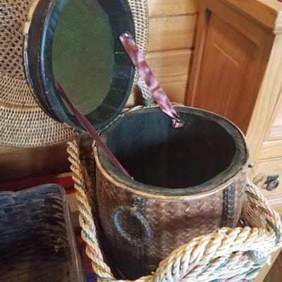 Lot-C19 Various Wicker Weaved Baskets 9+ Collection Mixed Lot