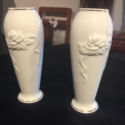 Small Rose Porcelain Vases