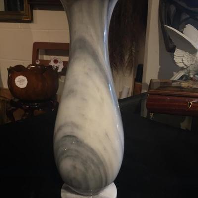Small Gray/White Marble Vase
