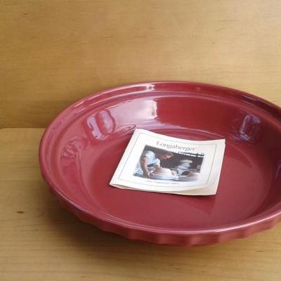 Lot #31 - Woven Traditions Pottery Paprika Pie Plate Baking Dish