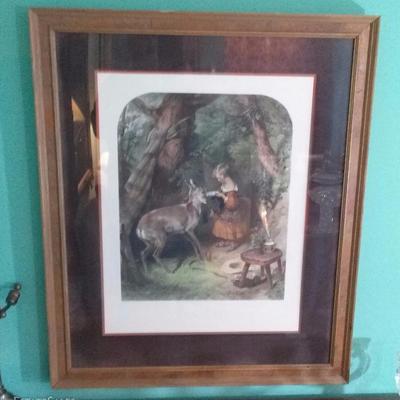 Lot 17 - Framed double matted engraving