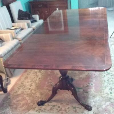 Lot 26 - Reproduction Chippendale Dining Table
