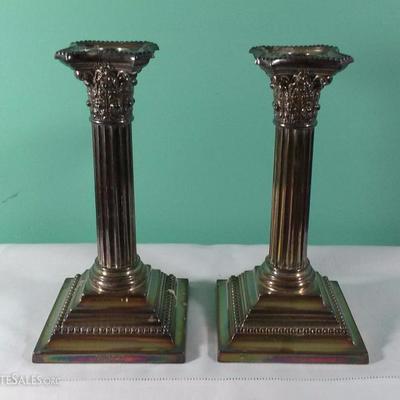 Lot 23 - Weighted Sterling Candle Sticks