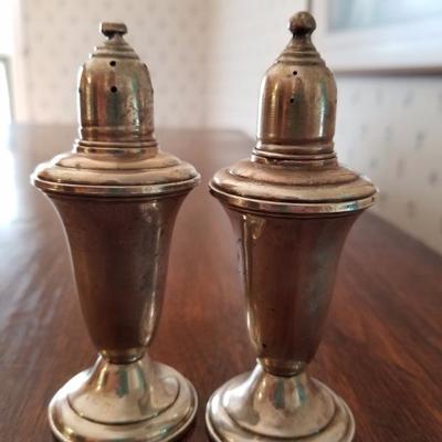 Lot 2 - Weighted Sterling Salt & Pepper Shakers