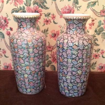 Lot 8 - Pair of Ceramic Asian Vases