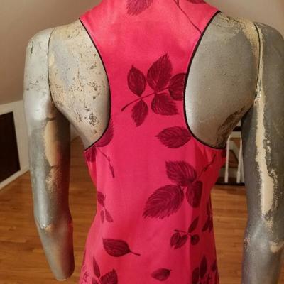 Vtg Natori Cheongsam dress and kimono ensemble crepe satin
