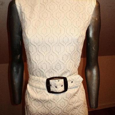 Vtg 1960's Maxi Cheongsam silver lame' embroidery belt