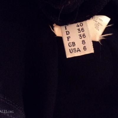 Dolce Gabbana D&G black label crepe grosgrain detail maxi dress 