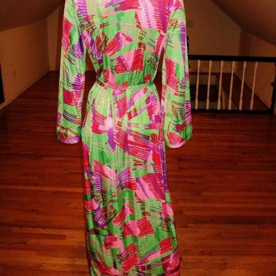 Vtg 1960's Roxanne coat dress perfect fit psychedelic print/zipper