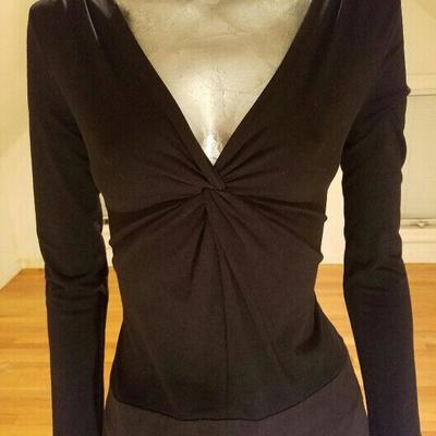 Vtg DKNY cotton knit draped mini dress amazing details