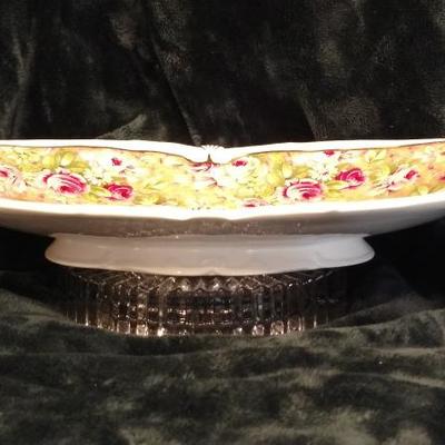 B8-42 VINTAGE Crown Dorset Chintz Serving Tray, Staffordshire Fine Ceramics