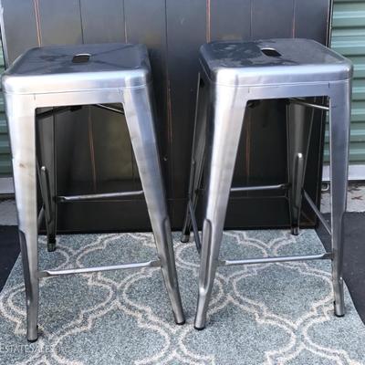Pair of silver stools 24