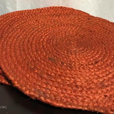 Rust colored round placemats 