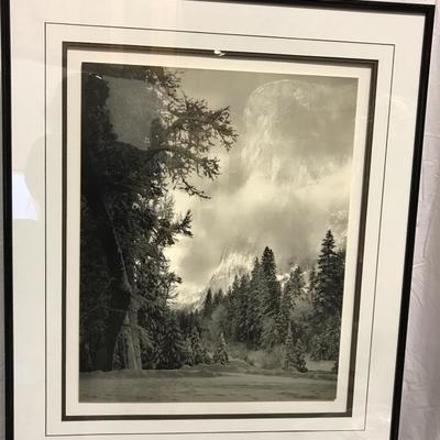 Ansel Adams print heavy gorgeous frame approx 28