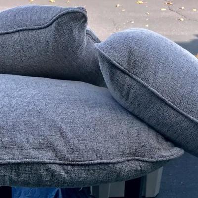 3 grey pillows large size approx 16