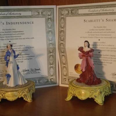 6 Franklin Mint Gone With The Wind Figurines