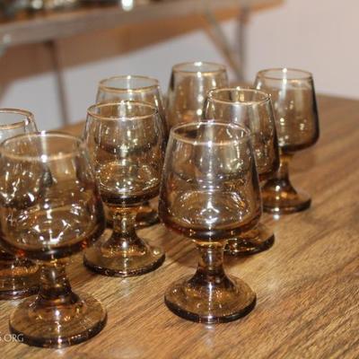 lot #21 Tinted After Dinner Glasses (8)