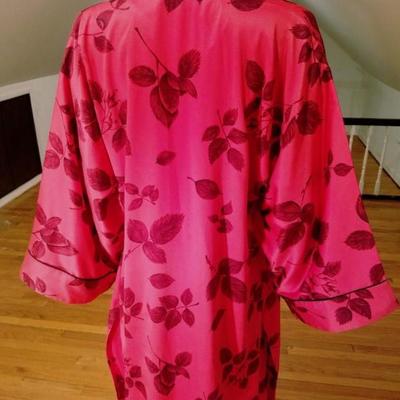 Vtg Natori Cheongsam dress and kimono ensemble crepe satin