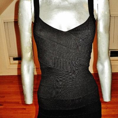 Vtg body con Herve leger style bandage dress spandex knit
