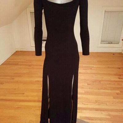 Car Wash Maxi body con bad girl knit dress skirt slits