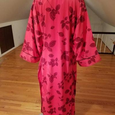 Vtg Natori Cheongsam dress and kimono ensemble crepe satin