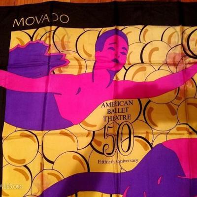 New American Ballet Theatre 50th Anniversary one of a kind silk large scarf 