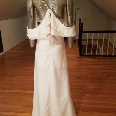 Asos cold shoulder cami maxi dress ruffle side slit gorgeous NWT