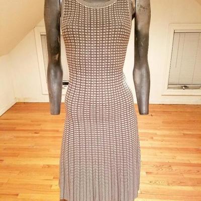 French dress/jacket ensemble Rodika Paris plaid knit Chanel Style 