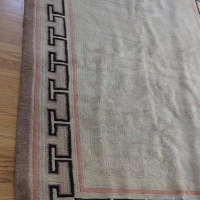 Wool Rug Pink and Almond color