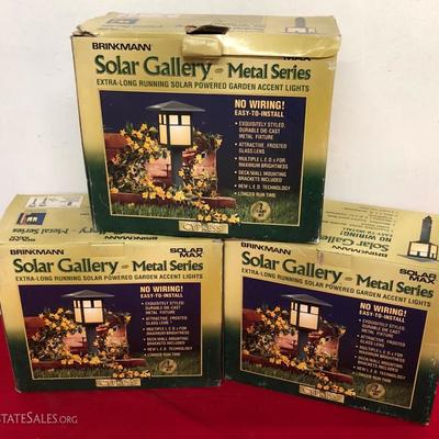 NEW boxed Solar Gallery Lights, Metal Series Brinkman