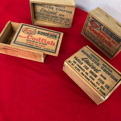 Lot of Cod Fish Boxes