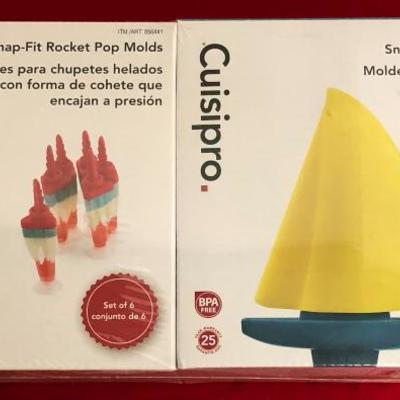 Cuisipro Rocket Sailboat Popsicle POP Molds *NEW* Boxed 