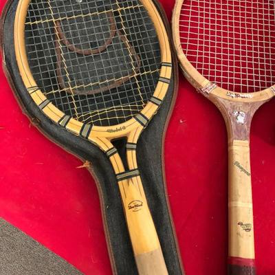 Lot of Vintage Tennis Racquets 