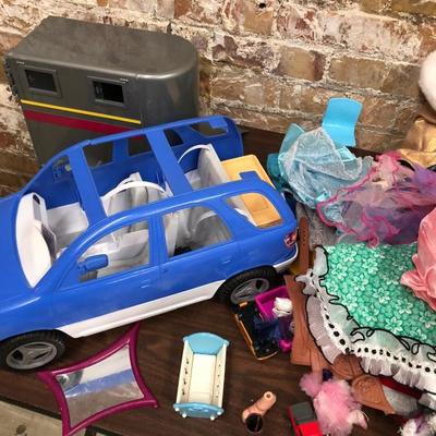 Lot Barbie Dolls Cars Clothes Accessories 