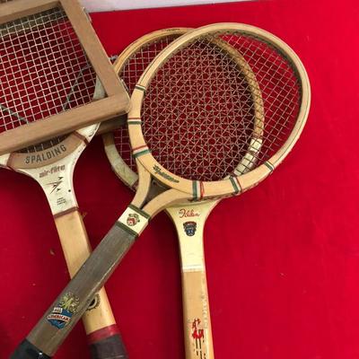 Lot of Vintage Tennis Racquets 