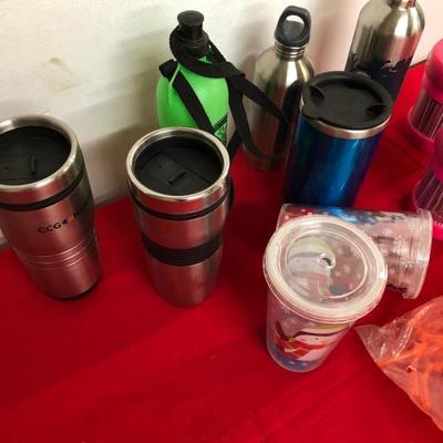 Lot/ Travel Mugs Thermos Bottles Coffee Cups Crazy Straws...
