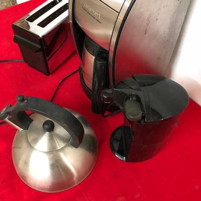 Cuisinart Coffee Pot, Toaster, Can Opener, Tea Kettle 