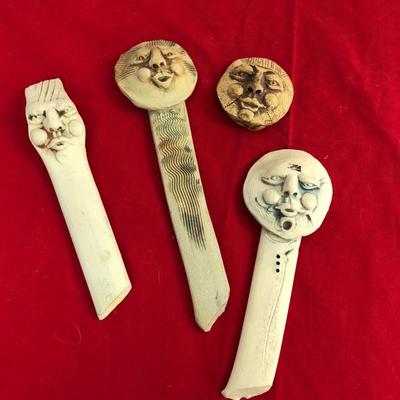Hand Crafted Ceramic Stoneware Whimsical Faces