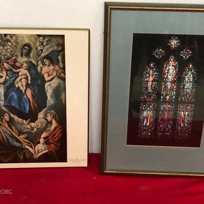 Pair of Religious Framed Prints 