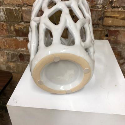 Ceramic Vase White Stoneware 11