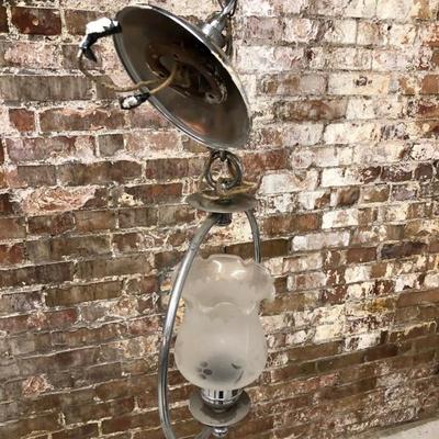 Vintage Chrome Hanging Light Fixture
